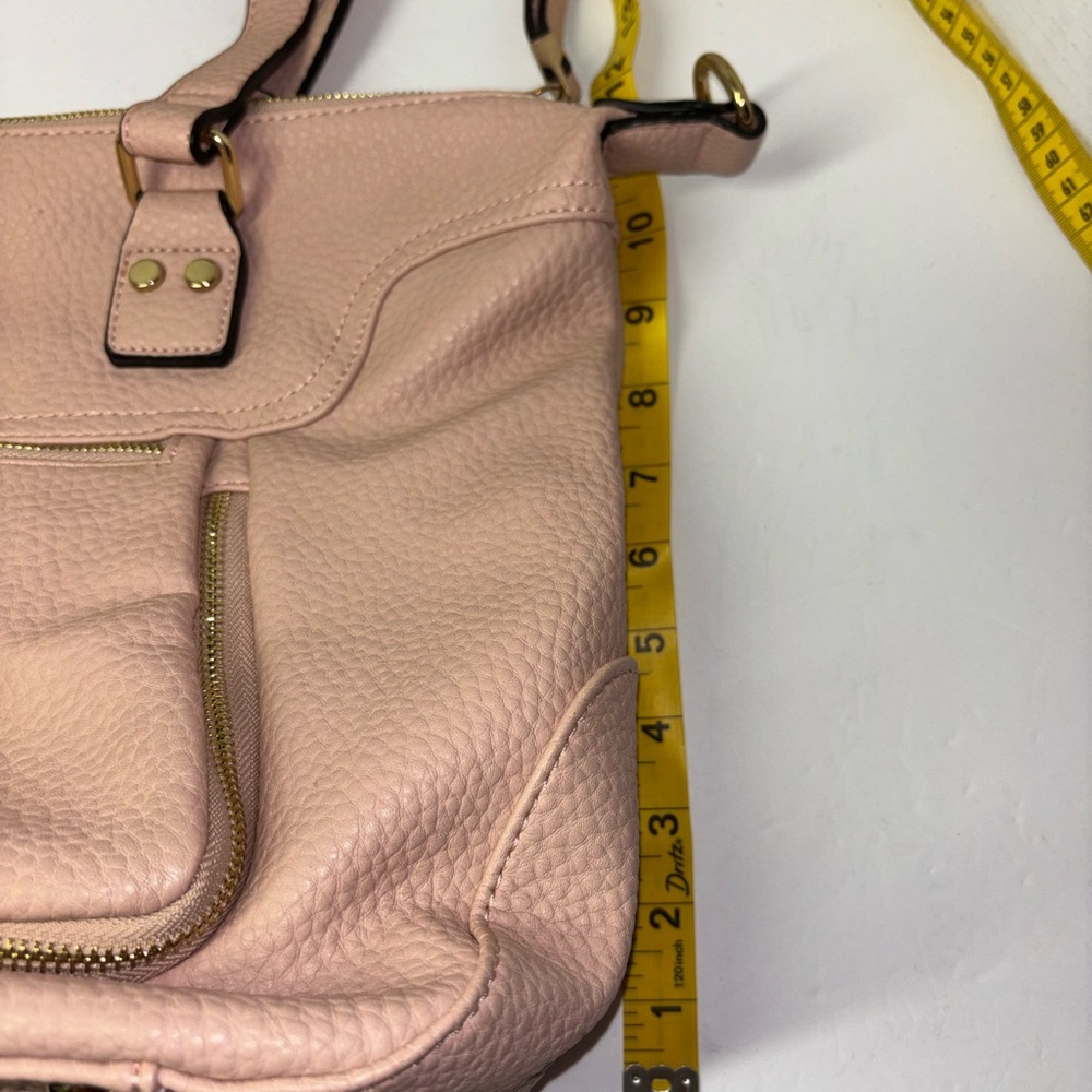 Blush Pink Pebbled Tote Bag Urban Expressions Torrey Purse Satchel Handbag - Picture 9 of 10
